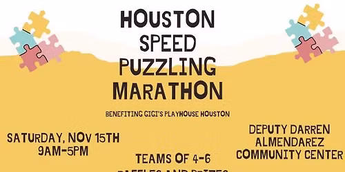 Houston Speed Puzzling Marathon benefiting Gigi's Playhouse Houston