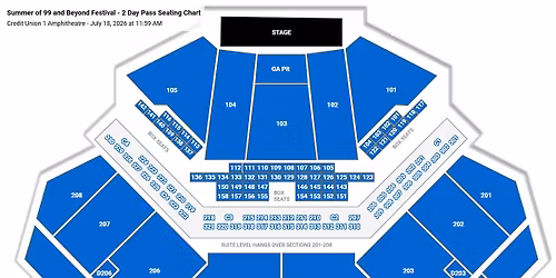 Summer of 99 and Beyond Festival - 2 Day Pass at Credit Union 1 Amphitheatre