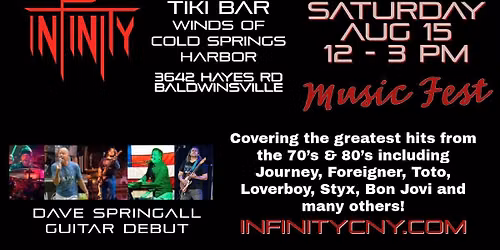 Infinity at Tiki Bar - Music Fest - Guitarist Dave Springall Debut