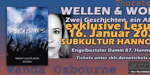 Wellen & Worte - Zwei Geschichten\/Ein Abend...mit Thorsten W. D. Berger & Wanda Osbourne - 70 Pl\u00e4tze