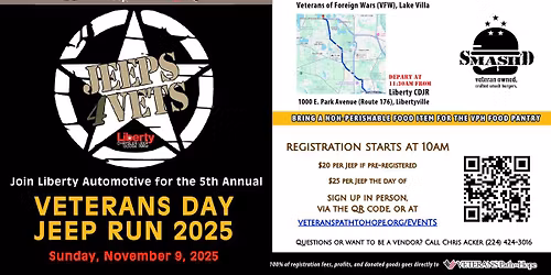 2025 Jeeps4Vets Veterans Day Jeep Run