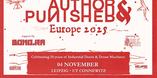Author & Punisher w\/ Bong-Ra + Bodies of Conceit \u25e5\u25e3 UT Connewitz, Leipzig