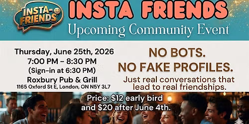 InstaFriends \u2014 Speed Friending Night | London, ON