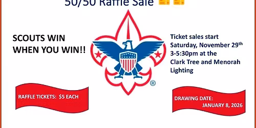 Clark Boy Scout 50/50 Raffle Sales Begin!