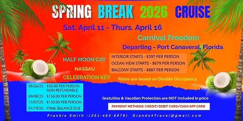 SPRING BREAK 2026 CRUISE
