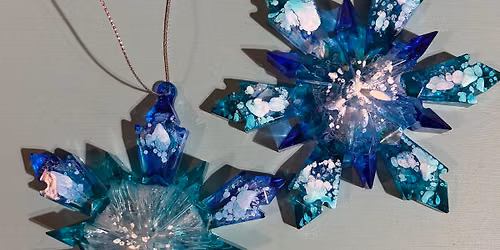 SMP September 12th, 11am-1pm Resin Snowflake Ornaments with Alcohol Inks Class w\/ M&E Creations
