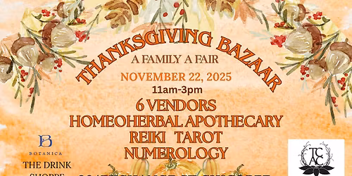 Thanksgiving Bazaar- A Family. A Fair.