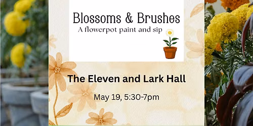 Blossoms & Brushes: A flowerpot paint and sip