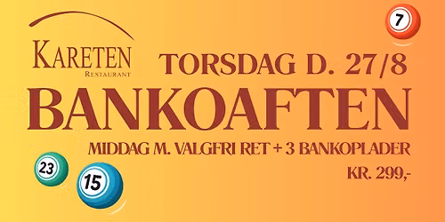 Banko aften - 27. august
