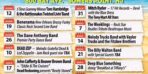 Tom Hambridge and the Rattlesnakes on the Beach in Somers Point