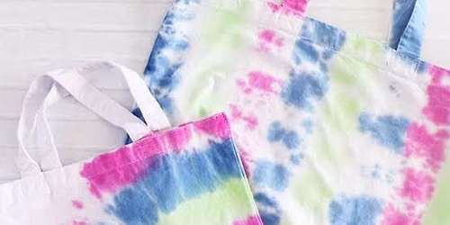 Library Playhouse: Tie Dye Tote Bags