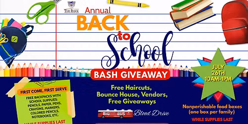 The Rock COGBF Annual Back to School Bash