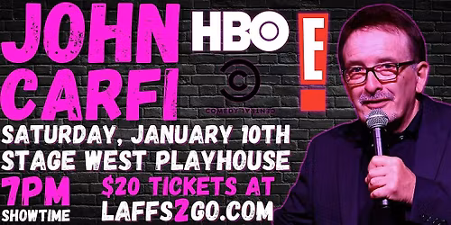 SPRING HILL COMEDY NIGHT: From HBO & Comedy Central - John Carfi - Jan 10th