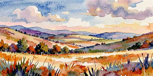 landscape Painting in traditional watercolour