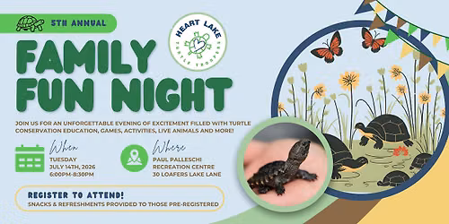 Heart Lake Turtle Troopers: 5th Annual Family Fun Night