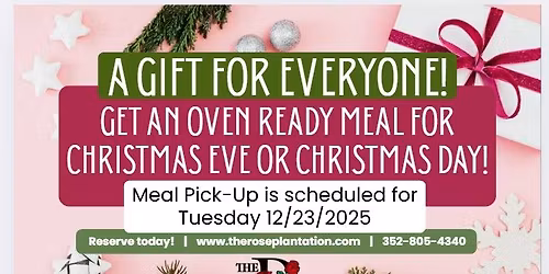 Christmas To-Go Feast , Order cut off FRI 12\/19\/25 @ 5pm Pick up 12\/23