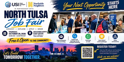 North Tulsa Job Fair | Northside Neighbors, USI & 36th St N Event Ctr