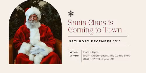Santa Photos at Joplin Greenhouse