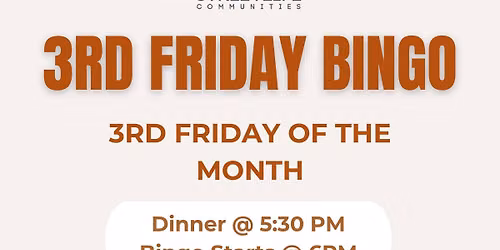 3RD FRIDAY BINGO