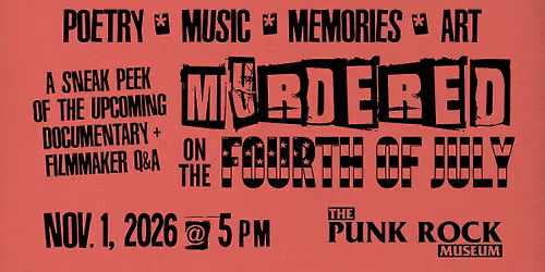 MURDERED ON THE FOURTH OF JULY Sneak Peek & Community Gathering