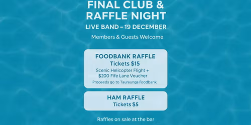 FINAL CLUB & RAFFLE NIGHT