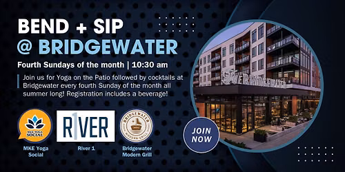🥂Yoga + Cocktails on the Patio @ Bridgewater