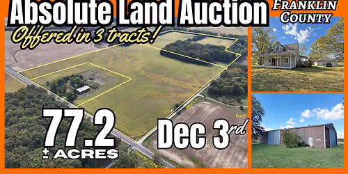 Live & Online ABSOLUTE Land & Home Auction in Franklin Co, IL