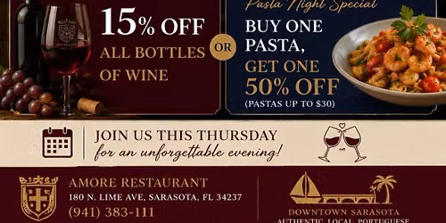 Music by Luis Morais - Wine Special & Savor Sarasota Menu 