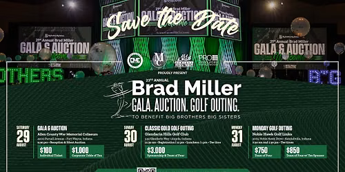 23rd Annual Brad Miller Gala, Auction, Golf Outing