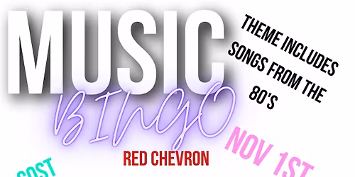 Music bingo -Songs from THE 80'S