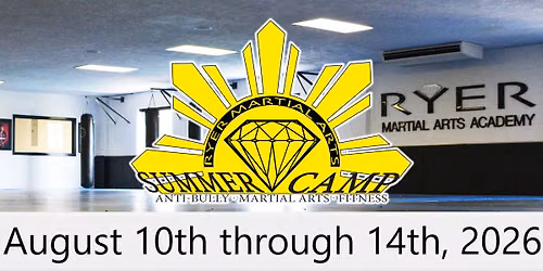 August 2026 Kids' Martial Arts Summer Camp