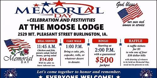 \ud83c\uddfa\ud83c\uddf8 Memorial Day Celebration at the Moose Lodge \ud83c\uddfa\ud83c\uddf8