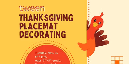 Tween Thanksgiving Placemats