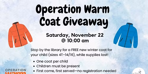 Operation Warm Coat Giveaway