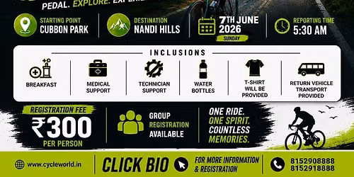 Cycleworld - Hero cycles World bicycle day ride to Nandhi Hills