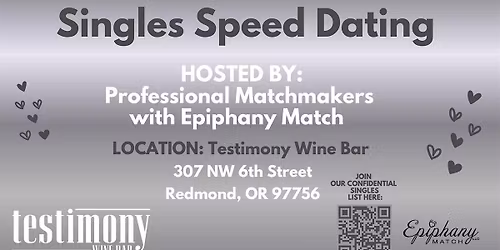 6\/10\/26 Speed Dating for Singles at Testimony! (ages 40+)