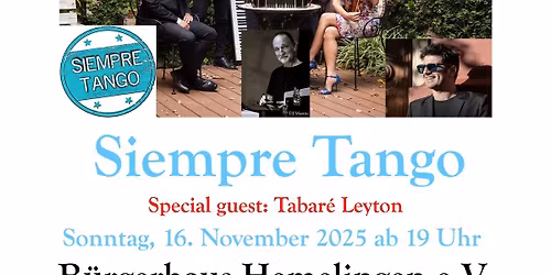 Milonga Hemelingen mit Siempre Tango. Special guest: Tabar\u00e9 Leyton