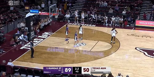 Texas A&M Aggies at Kansas State Wildcats Womens Basketball at Bramlage Coliseum