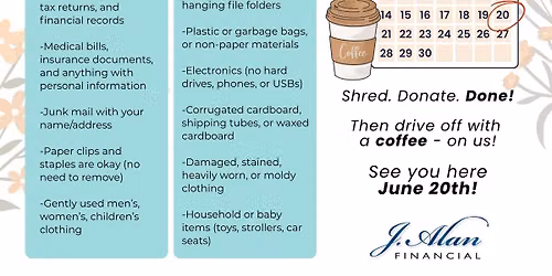 Shredding Event - plus clothing donation and FREE coffee drinks!