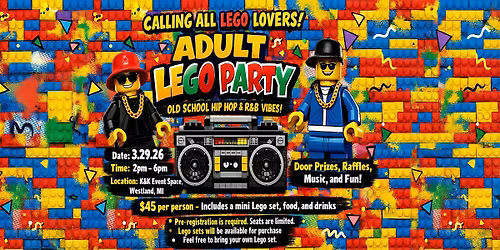 Adult Lego Party: Build and Sip