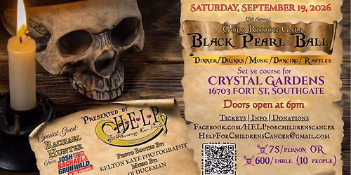 HELP Children with Cancer Black Pearl Ball