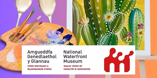 Grown Up Paint Along at The National Waterfront Museum - Cactus