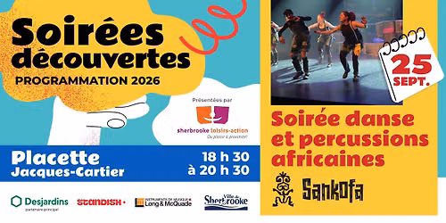 Soir\u00e9es d\u00e9couvertes - "Danse et percussions avec Sankofa "