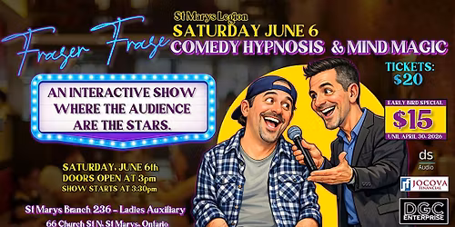 Fraser Frase  Comedy Magic Hypnotist Show @ The St Mary's Legion
