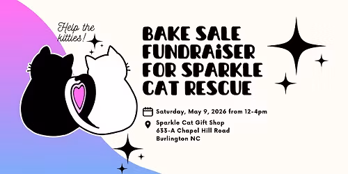 SPARKLE CAT RESCUEBAKE SALE FUNDRAISER 