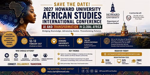 2027 Howard University African Studies International Conference