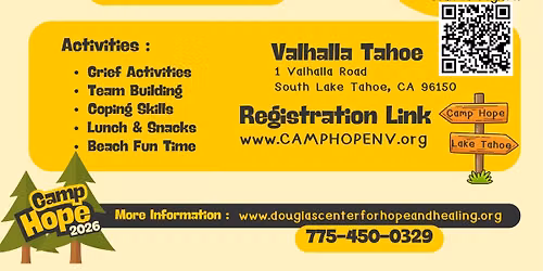 FREE Camp Hope 2026 - Grief Support Camp for Youth