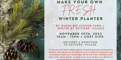 \ud83c\udf3f Make Your Own Fresh Winter Planter Workshop