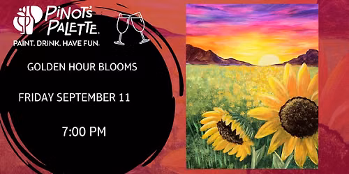 Golden Hour Blooms- Paint and Sip 
