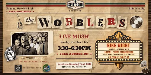 Spittoono Music Series Presents - the Wobblers x Bike Night @ Southern Weaving